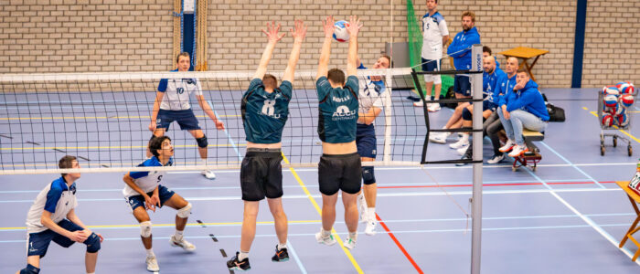 heren die volleyballen